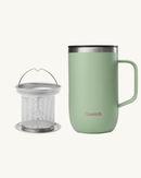 Mug Tisanière Isotherme avec Filtre - Qwetch - 470ml - Disponible en 4 Couleurs : Rose, Bleu, Vert, Noir