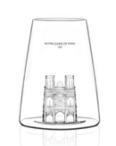 Zoom sur le relief intérieur représentant Notre-Dame dans le verre