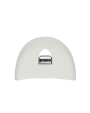 Anse amovible CRISTEL Mutine Evolution blanche, compatible avec plusieurs ustensiles.
