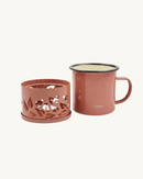 Mug chauffant Sixtea de Cookut avec base bougie, pour thé et café à 60°C, température idéale pour dégustation.