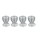 4 Coquetiers GLOBUL métal chromé