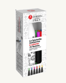 Bouteille isotherme 500 ml Dino, à colorier avec feutres lavables. Conservez vos boissons à la température parfaite tout en exprimant votre créativité.