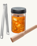 Set de fermentation NATIVO 4 pièces GEFU, pour réaliser des légumes fermentés maison facilement et naturellement.

