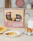Coffret Shaker Miam Factory Cookut pour crêpes, pancakes, et gaufres, préparation facile et rapide pour des petits-déjeuners gourmands.
