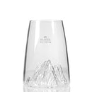 Verre TOPOGRAPHIC inspiré du Mont Rose, sommet entre Suisse et Italie.