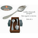Cuillères Demoiselle Georgette mat argenté 10 microns - Maison Habiague