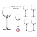 6 verres à vin Hélicium 33 cl - Maison Habiague