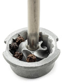 Moulin à Poivre Peugeot Nancy with peppercorns, showcasing its elegant design and grinding mechanism.