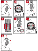 Instructions for using the Moulin à Sel Électrique Peugeot Zeli, showcasing assembly and operation steps.