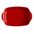 Plat à four rectangulaire grand cru rouge - Maison Habiague