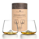 Verres TOPOGRAPHIC utilisés pour déguster whisky ou spiritueux